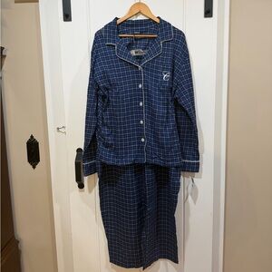 Chaps Navy Checkered Pajama Set